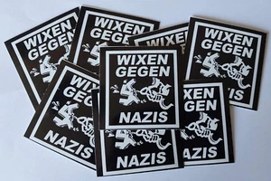50x Wixen gegen Nazis Aufkleber Antifascist AFA Punk GNWP 161 FCK NZS FCK AFD - Picture 1 of 1