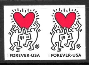 Scott #5953a IMPERFORATE (NO DIE-CUT) 2025 Love Issue, Horizontal Pair, MNH - Picture 1 of 1