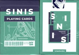 Sinis Turquoise Playing Cards Poker Size Deck USPCC Custom Limited Edition Neu - Bild 1 von 7
