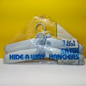 Vintage 2er Set Satin Hide-Away Kleiderbügel 6336 hide a way - Bild 1 von 6