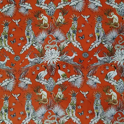5 Yard Cotton Fabric 60x60 Animal Print Craft Sewing Indian Print - Image 1 of 4