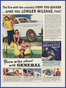 Vintage 1939 General Rakel Falten Reifen Reifen Garage Ephemera Druck Anzeige 30er - Bild 1 von 1