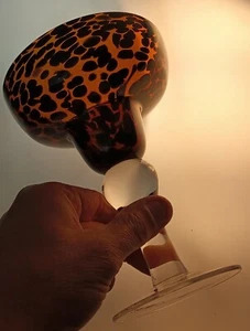 Margarita Glass Hand Blown Glass Animal Print 7" tall Home Essentials    OBO - Picture 1 of 6