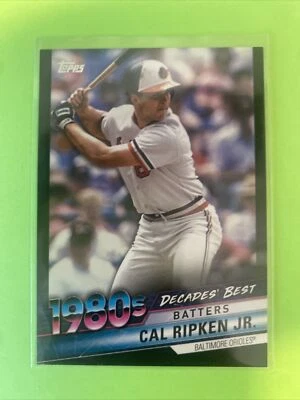 2020 Topps Series 1 Decades Best 1980s CAL RIPKEN JR. Orioles #DB-44 Black /299 - Image 1 of 2