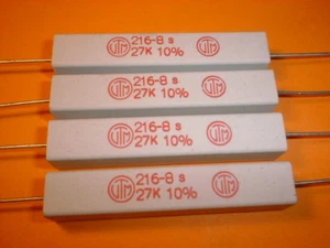 4x 27 kOhm / 11 Watt Wirewound-Power-Widerstand - Picture 1 of 2