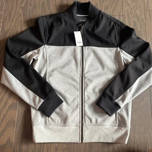 NWT Banana Republic Mens Full Zip Soft Shell Jacke Gray Black $120 Small S NEW - Picture 1 of 12