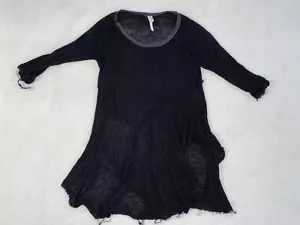 Intimately Free People Long Sleeve Sheer Raw Hem Swimsuit Cover Up Top Size XS - Picture 1 of 12