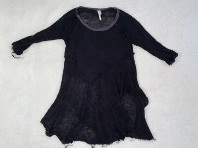 Intimately Free People Long Sleeve Sheer Raw Hem Swimsuit Cover Up Top Size XS - Image 1 of 4