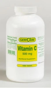 McK Geri-Care Vitamin C Supplement 500 mg Strength Tablet 1000 per Bottle - Picture 1 of 1