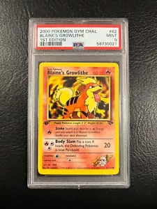 Pokemon Gym Challenge #62 - Blaine's Growlithe - COMO NUEVO - 1ª Edición - ¡PSA 9! - Imagen 1 de 4
