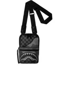 Sprayground Split Up Camo Cross Body Bag🔥New Black Check Sling Messenger Bag - Picture 1 of 4