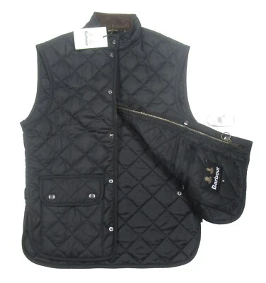Chaleco acolchado Barbour Lowerdale negro con cremallera completa para hombre Foto 1 de 4