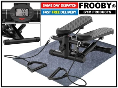 Mini Stepper LCD Display Home Workout Machine Arm Leg Exercise with Rope Mat 452 - Image 1 of 4