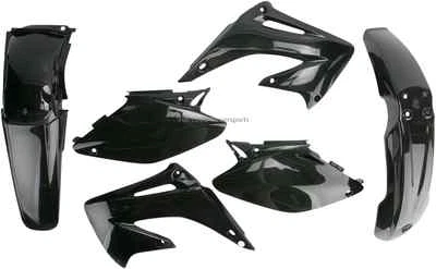 New Acerbis Black Plastic 2004-07 CR 125/CR 250 Honda Fender Kit Shroud Plates - Image 1 of 2