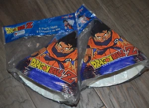 16 Sombreros de Fiesta Dragon Ball Z DBZ 8X2 Fiesta de Cumpleaños Niños Divertidos Gorras De Colección 2000 Nuevo de Lote Antiguo - Imagen 1 de 4