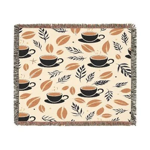 Woven Blanket - Retro Coffee - Picture 1 of 13