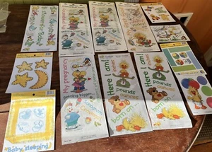 VTG Suzy's Zoo Scrapbooking Border Stickers Lot Sets Pregnancy Baby Girl Boy - Picture 1 of 7