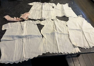 Lote de 6 vestidos de bebé vintage, bautizo y gorro - Imagen 1 de 13