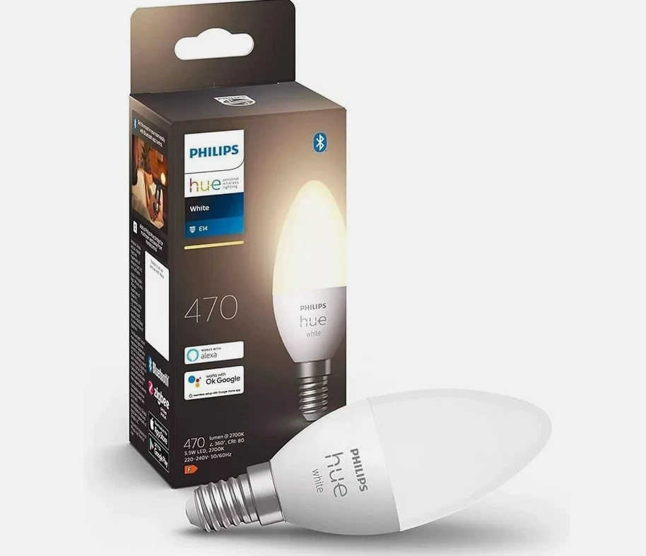 Philips Hue LED Leuchtmittel White Ambiance E14 5,2W Bluetooth ZigBee