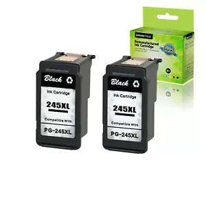 2er-Pack PG-245XL wiederbefüllte schwarze Tintenpatrone hohe Reichweite für Canon PIXMA MG2455 - Bild 1 von 7