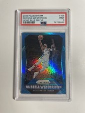 2015 Panini Prizm RUSSELL WESTBROOK #106 LIGHT BLUE 157/199 JERSEY COLOR PSA 9