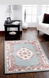 ORIGIN SHENSI DYNASTY TRADITIONAL WOOL RUG GREEN VARIOUS SIZES OTHER COLOURS - Picture 1 of 4