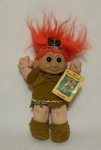 Russ Wee Troll Kidz Wigwam Native American Plush Doll in Outfit Hang Tag - Picture 1 of 6