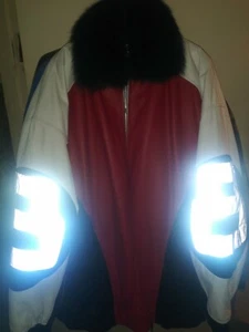 Men's Custom 8 Ball Leather Jacket Size 5xl - Picture 1 of 6