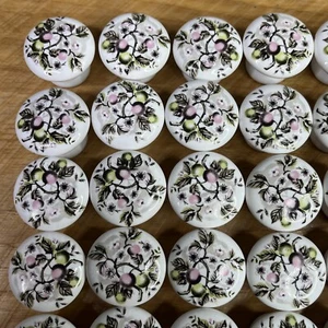 42 VTG Cabinet Drawer Pull Knob Apple Blossom Fruit Cottage Farmhouse Kitchen - Picture 1 of 9