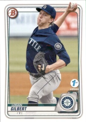 2020 BOWMAN PROSPECTS 1ST EDITION LOGAN GILBERT SEATTLE MARINERS #BFE-58 - Image 1 of 2