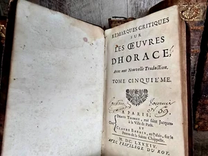 1684 - CRITICAL REMARKS ON THE WORKS OF HORACE Odes, Epodes, Satires, & Epistles - Picture 1 of 9