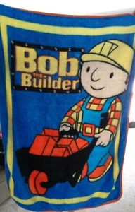 Vintage Bob The Builder Fleece Throw Blanket 40"x56" Child Construction Bedding - Picture 1 of 1