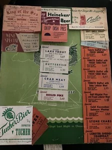 “The KING OF THE SEA" 1940s Restaurant Menu, NEW YORK CITY - Picture 1 of 7