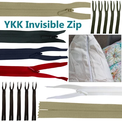 YKK Closed-Ended Concealed Invisible Nylon Zips with Metal Slider Zipper Coats - Image 1 of 4