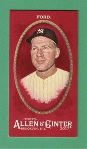 2017 TOPPS ALLEN & GINTER X WHITEY FORD MINI RED 2/5 YANKEES - Picture 1 of 2