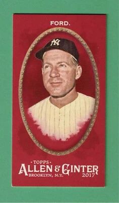 2017 TOPPS ALLEN & GINTER X WHITEY FORD MINI RED 2/5 YANKEES - Image 1 of 2