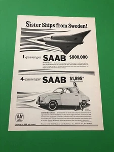 SAAB 93 35 DRAKEN VINTAGE ORIGINAL PRINT AD ADVERTISEMENT PRINTED A1 - Bild 1 von 1