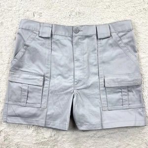 Weekender Cargo Shorts Men’s 40 Gray Cotton Poly Pockets 5” Elastic Hiking - Picture 1 of 7