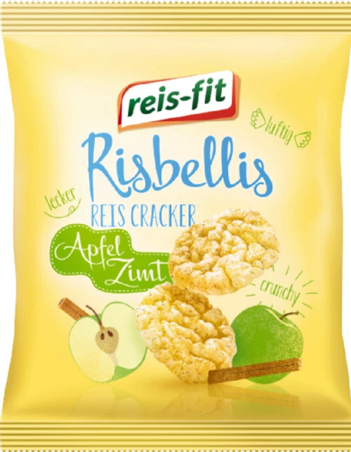 reis-fit Risbellis Reiscracker Apfel - Zimt 40g lecker luftig crunchy - Bild 1 von 1