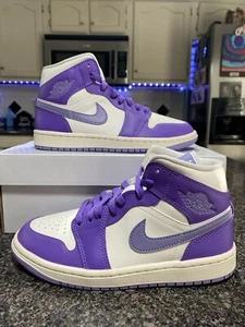 Size 6 - Nike air Jordan 1 Mid Action Grape W - Picture 1 of 6