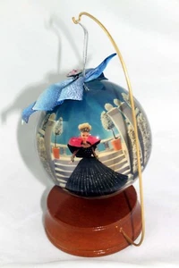 1998 Holiday Christmas Barbie Decoupage Ornament with Wooden Stand NEW - Picture 1 of 5