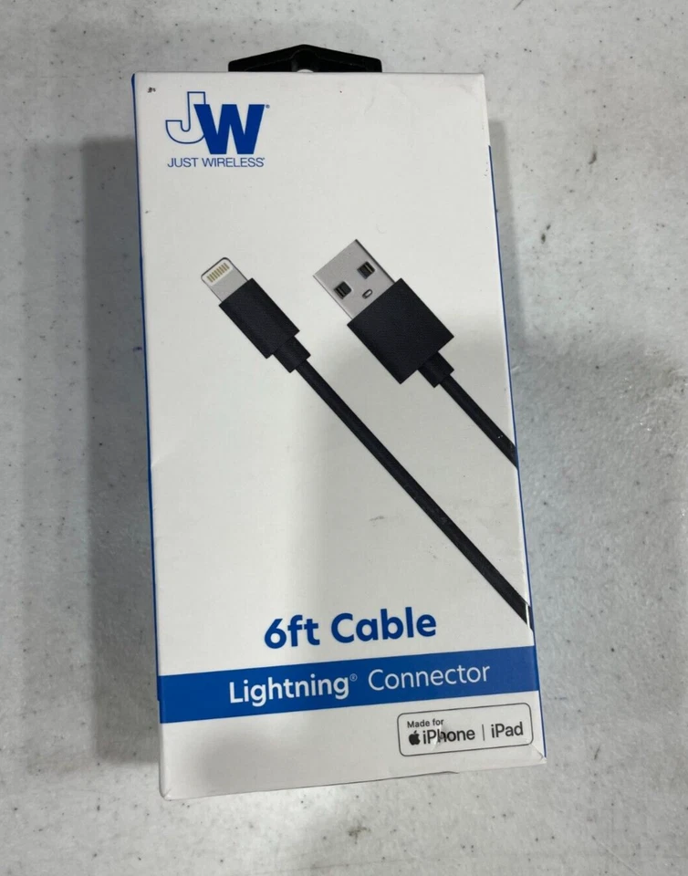 Just Wireless 6' iPhone Connector to USB-A Cable - Black - Image 1 of 1