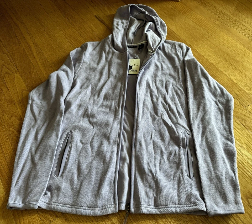 Sudadera con capucha IZOD para mujer con cremallera manga larga púrpura claro talla mediana Foto 1 de 4