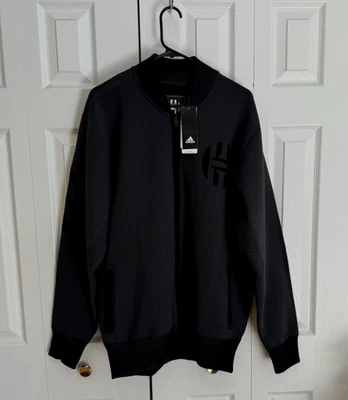 NUEVA Chaqueta Universitaria Adidas James Harden Southpaw Negra Gris Para Hombre Talla XL CV9564 Foto 1 de 4