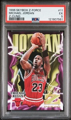 1996 Skybox Z-Force Z-Cling 迈克尔·乔丹 #11 PSA 5 HoF 公牛队 SP JA — 第 1/2 张图片