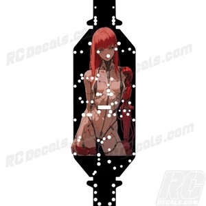 Losi DBXL-E 2.0 Buggy Chassis Protector Graphic Decal Cat Anime Cyberpunk Girl - Picture 1 of 1