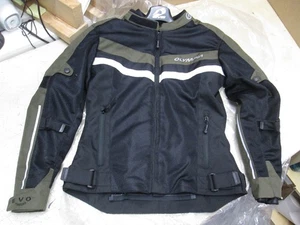 OLYMPIA EVE 3 MOTORCYCLE JACKET + RAIN LINER - WOMENS SMALL ARMY GREEN - Picture 1 of 8