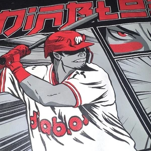Diablos Rojos Shirt Mens Large Black Amor Baseball Manga Graphic Tee Mexico - Picture 1 of 19
