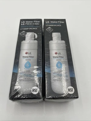 2 LG Refrigerator Water Filter Replacement Cartridges LT1000P/PC/PCS ADQ747935 - Image 1 of 2