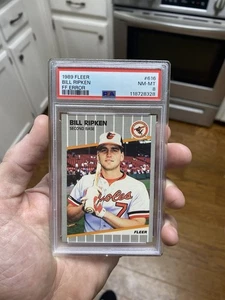 1989 Fleer Bill Ripken FF ERROR Card #616 Rare PSA 8 - Picture 1 of 2